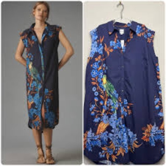 Anthropologie Maeve Button Down Dress size xxs - Picture 1 of 9